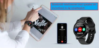 Belesy SMART smartwatch dames en heren goud roze siliconen