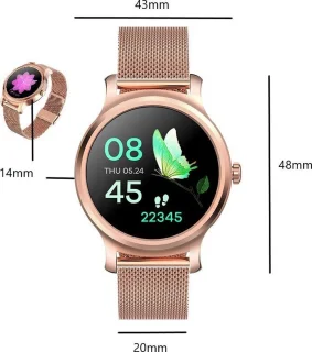 Belesy SMART Smartwatch Goud Staal 1.3 inch
