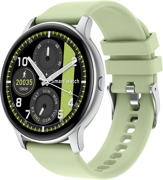 Belesy Suave Smartwatch Zilver Groen Silicone