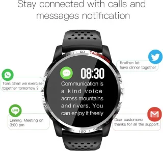 Belesy Tachy Smartwatch Unisex Zilver Blauw Siliconen 1.3 inch