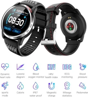 Belesy Tachy Smartwatch Unisex Zilver Blauw Siliconen 1.3 inch