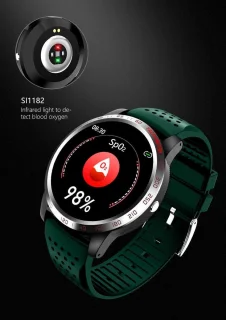 Belesy Tachy Smartwatch Unisex Zilver Blauw Siliconen 1.3 inch