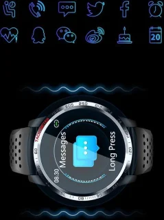 Belesy Tachy Smartwatch Unisex Zilver Blauw Siliconen 1.3 inch