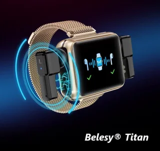 Belesy TITAN Smartwatch Unisex Zilver Milanees Staal 1.3 inch