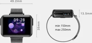 Belesy TITAN Smartwatch Unisex Zilver Milanees Staal 1.3 inch