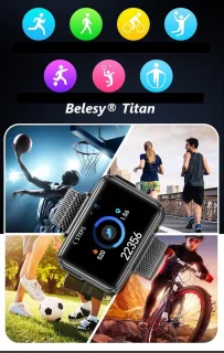 Belesy TITAN Smartwatch Unisex Zilver Milanees Staal 1.3 inch