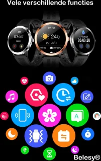 Belesy TREASURE Smartwatch Zwart 1.32 inch