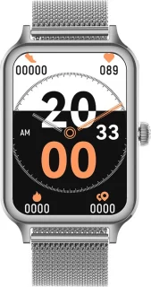 Belesy Valencia Smartwatch 1.47 inch AMOLED Zilver Milanees