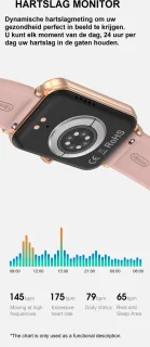 Belesy Valencia Smartwatch 1.47 inch AMOLED Zilver Milanees