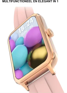 Belesy Valencia Smartwatch 1.47 inch AMOLED Zilver Milanees