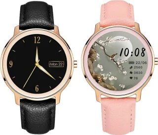 Belesy VENUS Smartwatch Dames Goud Leer Roze