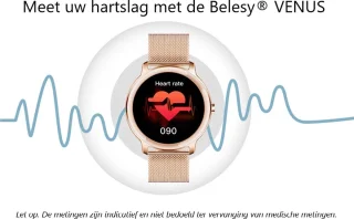 Belesy VENUS Smartwatch Dames Rose Goud