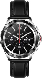 Belesy XTRA Smartwatch Zwart Leer