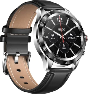 Belesy XTRA Smartwatch Zwart Leer