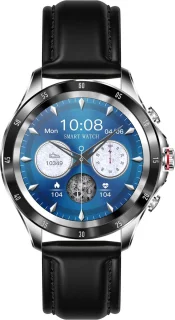 Belesy XTRA Smartwatch Zwart Leer