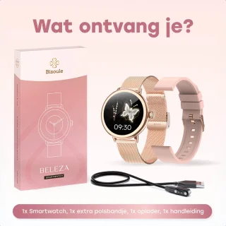 Bizoule Beleza Smartwatch Dames 40mm Rosé-Goud