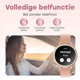 Bizoule Beleza Smartwatch Dames 40mm Rosé-Goud