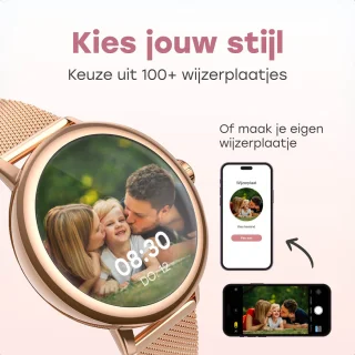 Bizoule Beleza Smartwatch Dames 40mm Rosé-Goud