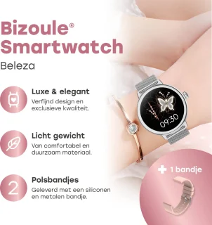 Bizoule Beleza Smartwatch Dames 40mm Zilver