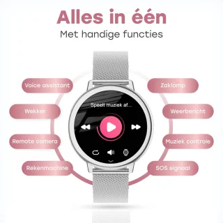 Bizoule Beleza Smartwatch Dames 40mm Zilver