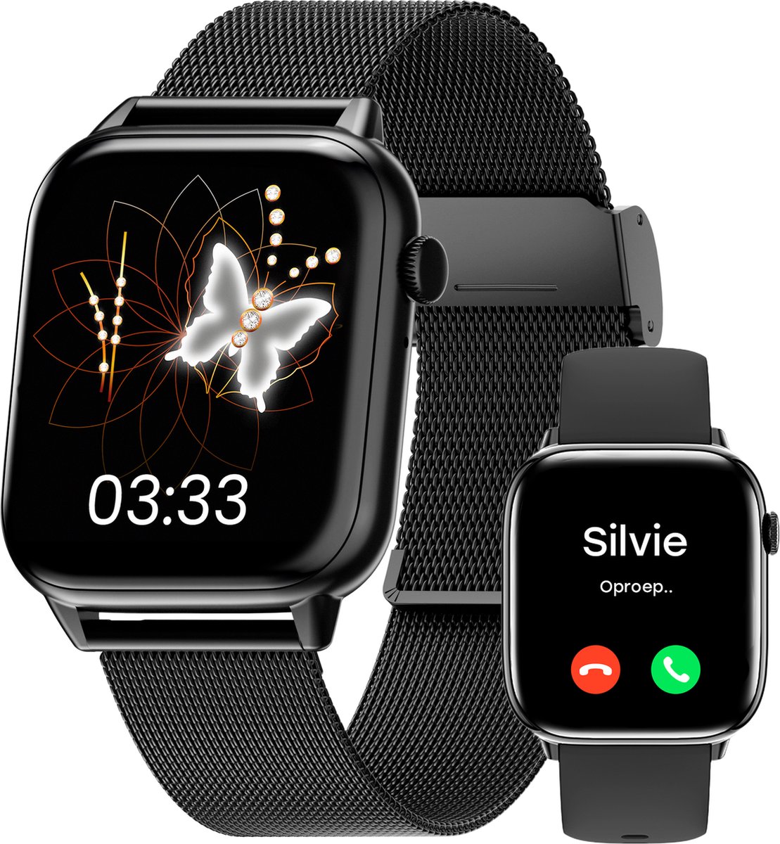 De Bizoule Beso 40mm smartwatch zwart in één oogopslag