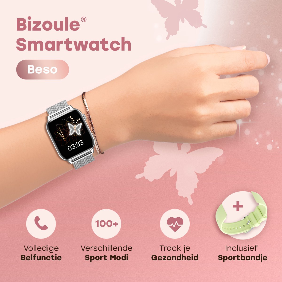 Bizoule Beso Smartwatch 40mm Zilver