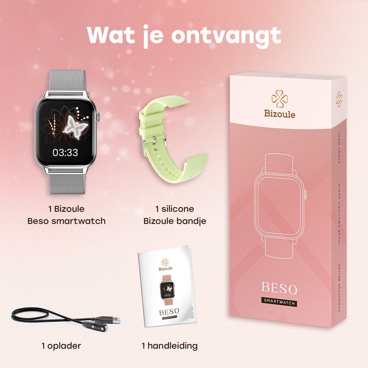 Bizoule Beso Smartwatch 40mm Zilver