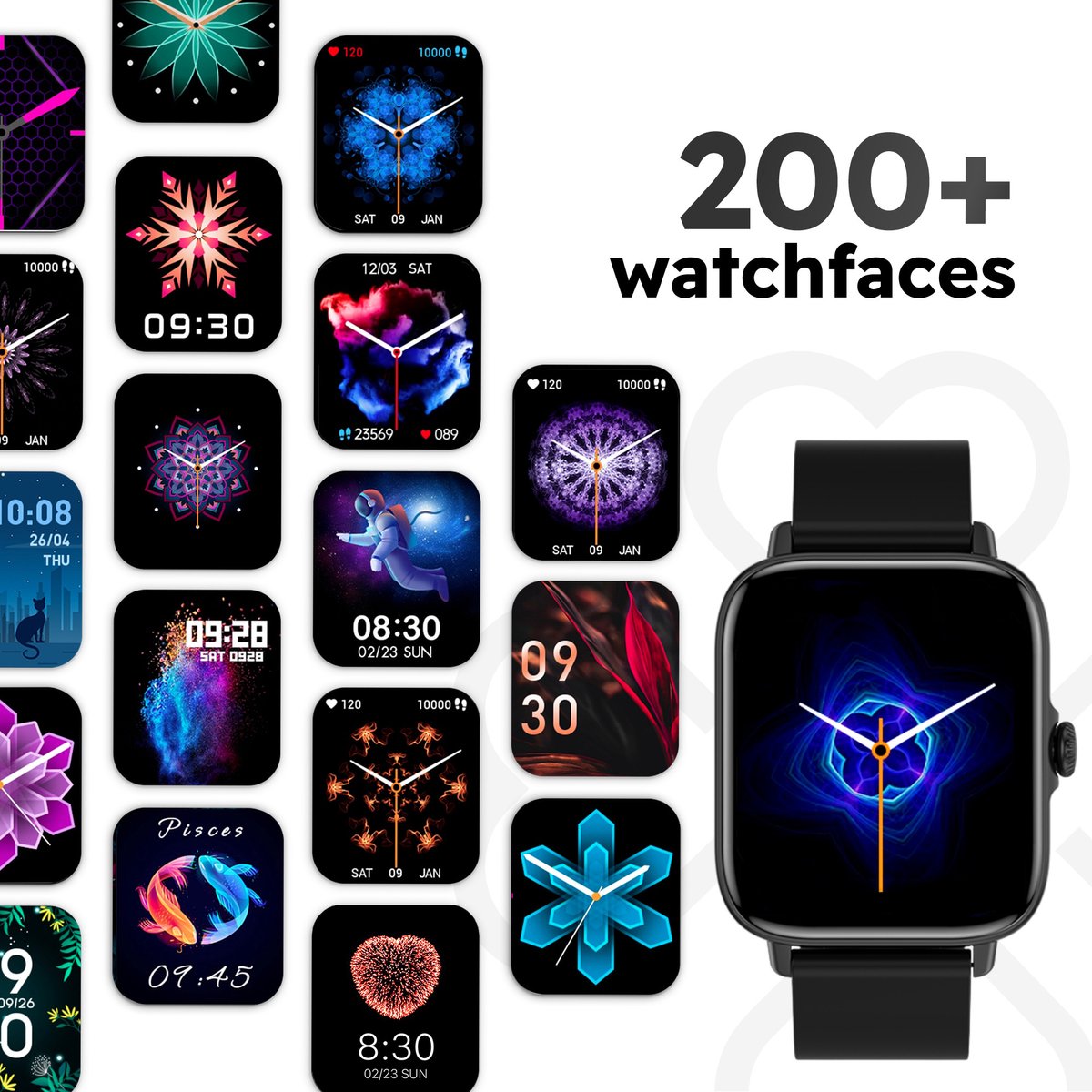 Bizoule CS3 Smartwatch Zwart