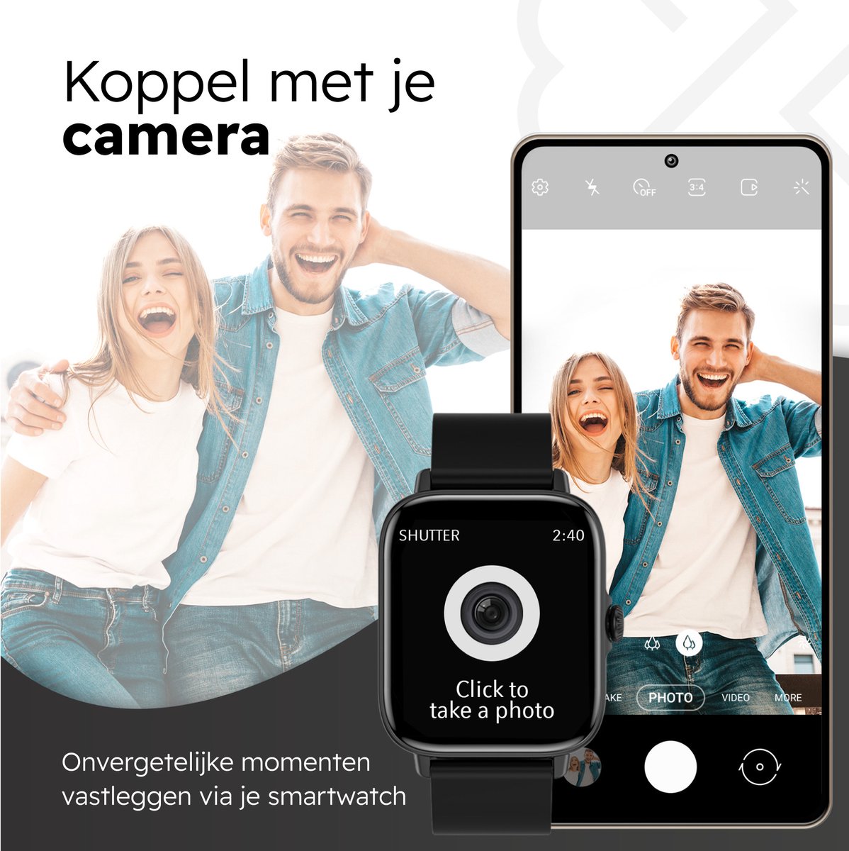 Bizoule CS3 Smartwatch Zwart