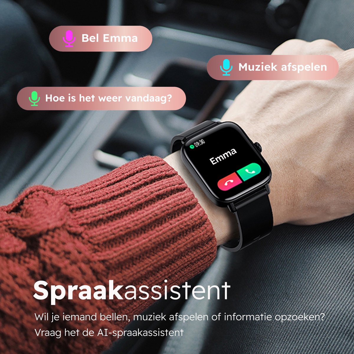 Bizoule CS3 Smartwatch Zwart