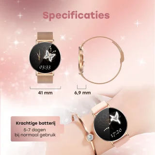Bizoule Lunita Smartwatch 41mm Rosé-Goud