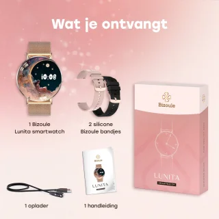 Bizoule Lunita Smartwatch 41mm Rosé-Goud