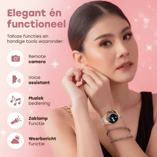 Bizoule Lunita Smartwatch 41mm Rosé-Goud