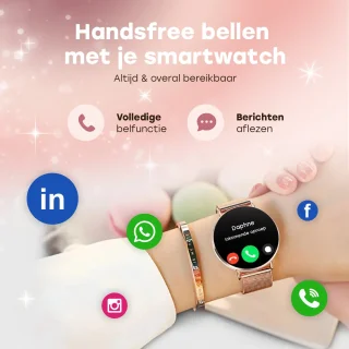 Bizoule Lunita Smartwatch 41mm Rosé-Goud
