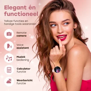 Bizoule Smartwatch Amor 41mm Rosé-Goud