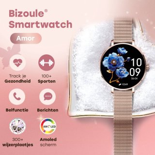 Wat vinden we goed aan de Bizoule Smartwatch Amor 41mm Rosé-Goud