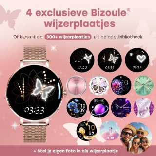 Bizoule Smartwatch Amor 41mm Rosé-Goud