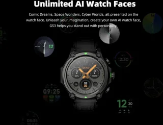 Black Shark GS3 smartwatch zwart GPS