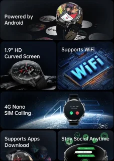 Black Shark Xcruiser 4G Smartwatch 1.9" Android IP67