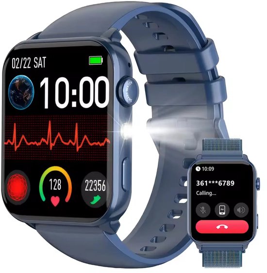 Blackview R30MAX Blauw — praktische smartwatch met lange batterijduur