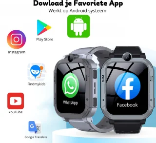 Bosstony Kinder Smartwatch GPS Horloge Android
