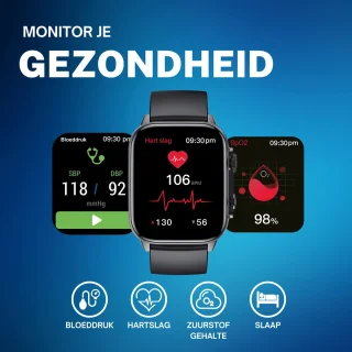 Cinturio Commander Smartwatch Zwart