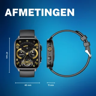 Cinturio Commander Smartwatch Zwart