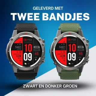 Cinturio Explorer Smartwatch - Unisex - Met HD Scherm en Twee Bandjes