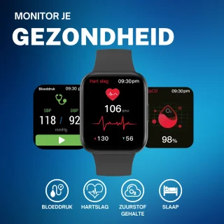 Cinturio SQ1 Combo Pack Goud & Zwart Smartwatch