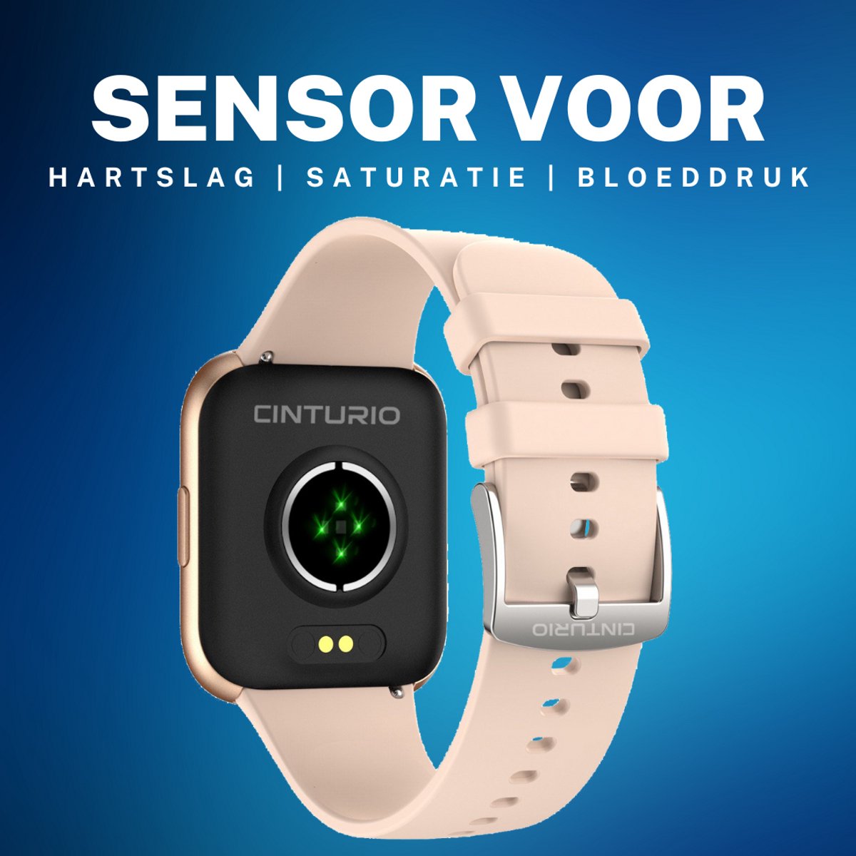 Cinturio SQ1 Combo Pack Smartwatch Goud Grijs