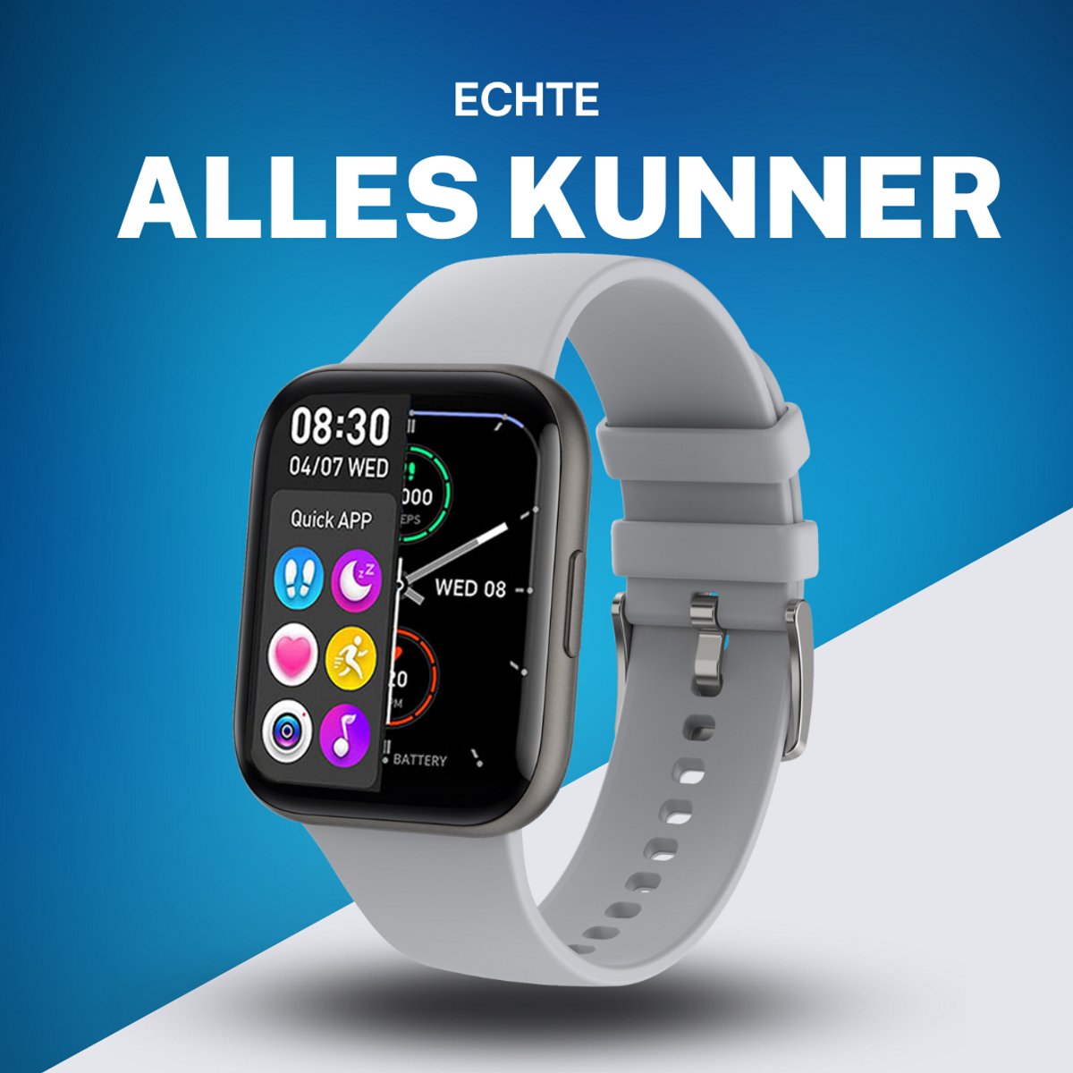 Cinturio SQ1 Combo Pack Smartwatch Zwart Grijs