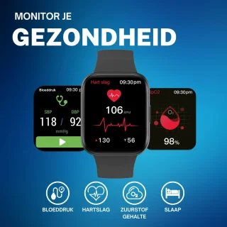 Cinturio SQ1 Smartwatch Zwart