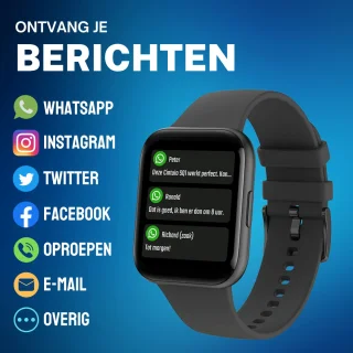 Cinturio SQ1 Smartwatch Zwart