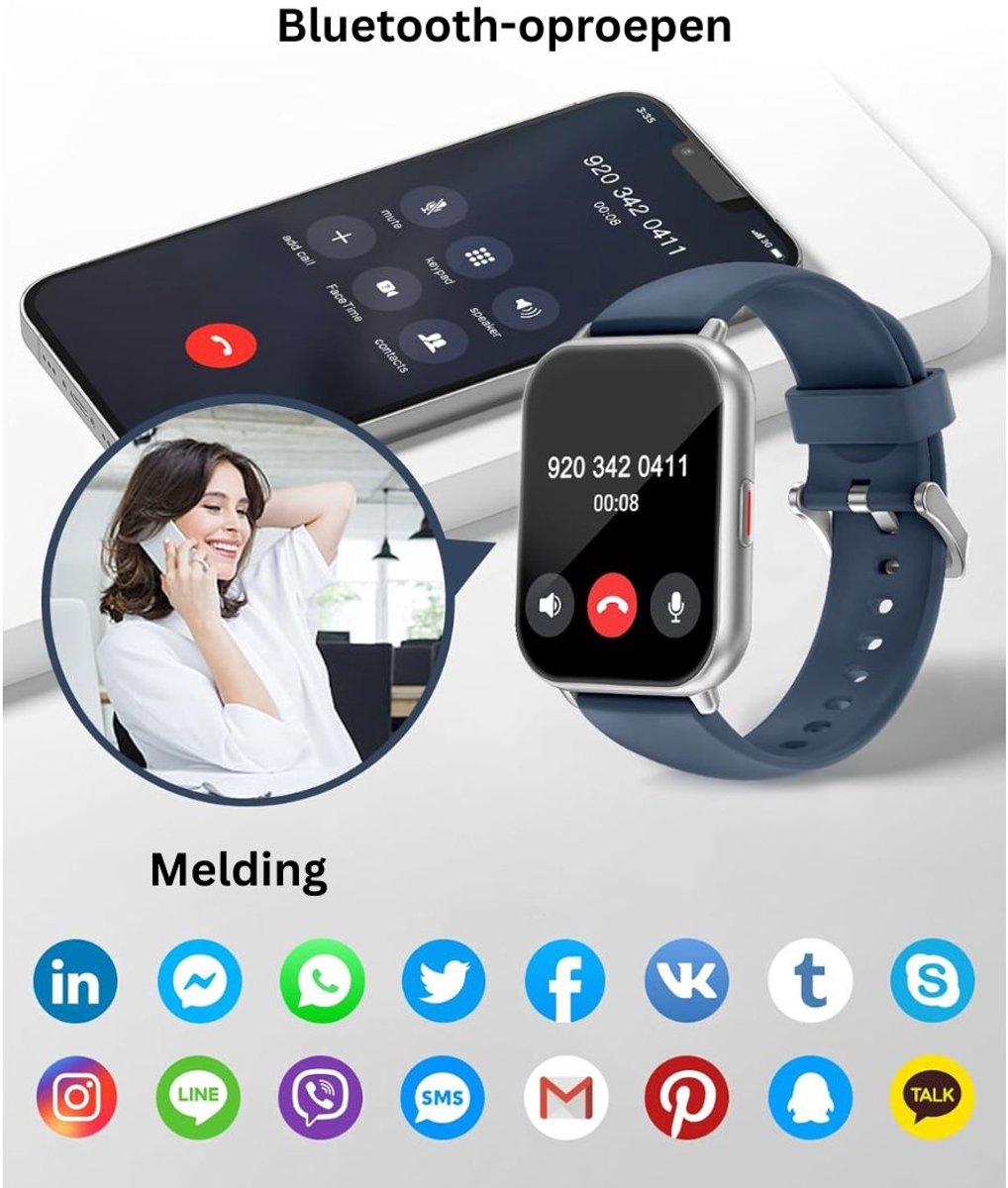 CLVP Sporthorloge Smartwatch Blauw